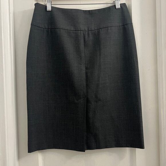 Theory Rokita C Wool Blend Workwear Pencil Skirt, Grey size 4 - Picture 2 of 6
